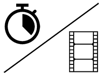 graphical icons representing a stopwatch and a strip of film