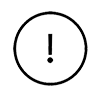 graphical icon of an exclamation mark inside a circle