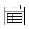 graphical icon representing a calendar