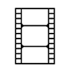 graphical icon representing a strip of film