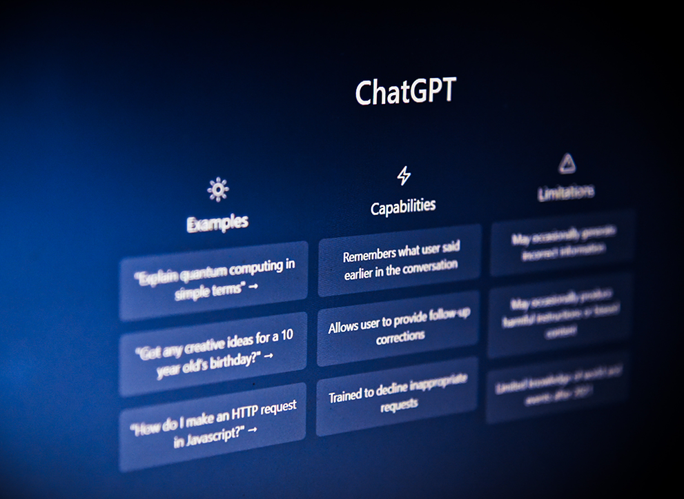 Photo of ChatGPT homescreen, by Levart_Photographer on Unsplash.