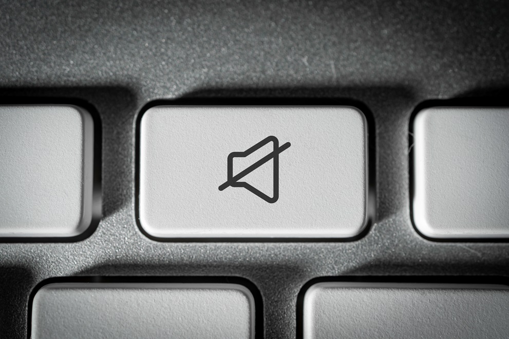 Muted. In the absence of proactive intervention, the shift of debate and discourse online risks muting women and girls as multiple factors exclude them from engaging there as productively as male counterparts. Copyright Park Kang Hun/Shutterstock.