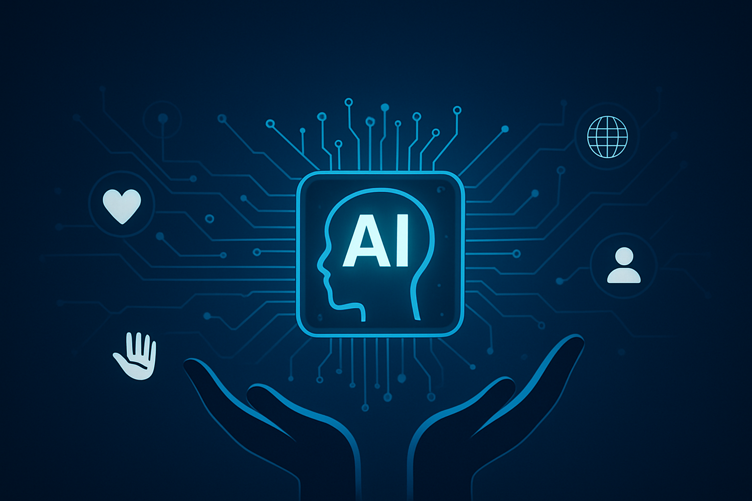 An abstract image communicating AI for social good