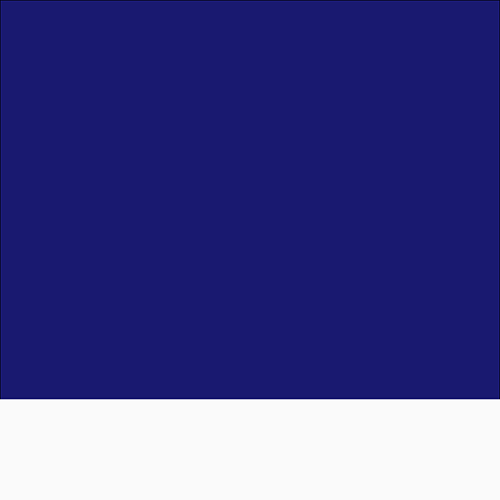 Dark blue square with off-white rectangle at the bottom.