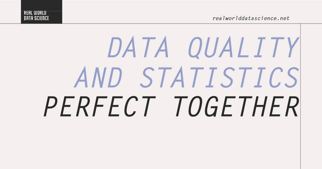 A graphic with the conference title Data Quality and Statistics Perfect Together
