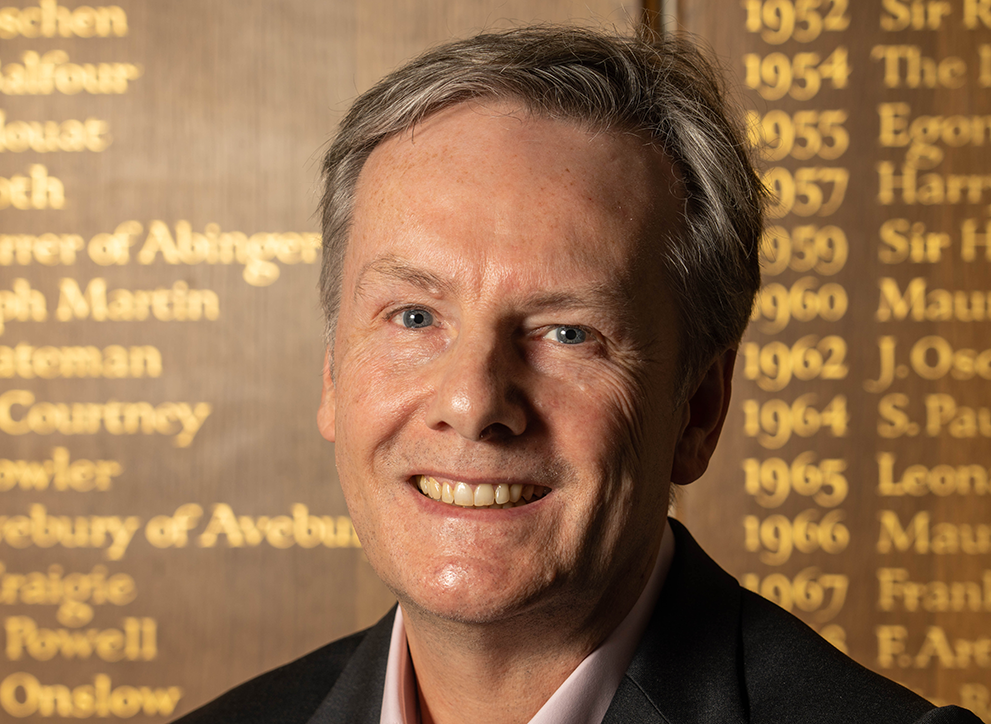Portrait photo of Andrew Garrett, president of the Royal Statistical Society.